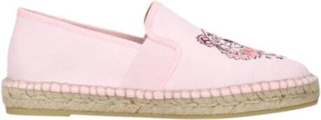 Kenzo Roze Stoffen Espadrille met Voorlogo