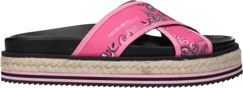 Kenzo Roze Stoffen Slof