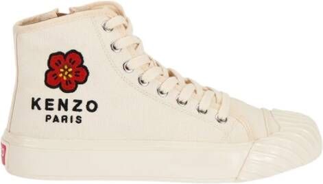 Kenzo Hoge sneakers met bloemenmotief Beige Heren