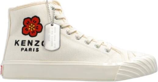 Kenzo Hoge sneakers met bloemenmotief Beige Heren