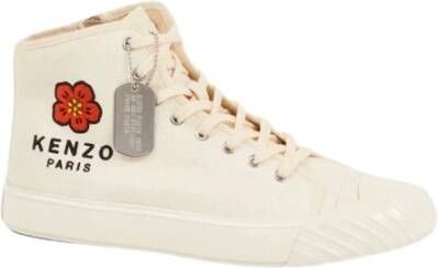 Kenzo Hoge sneakers met bloemenmotief Beige Heren
