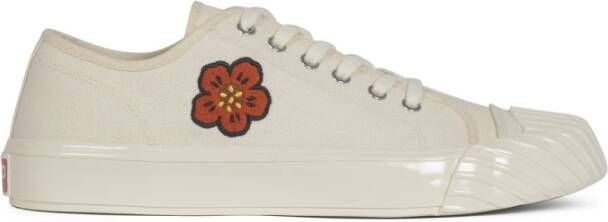 Kenzo Witte Sneakers met Boke Bloe borduursel White