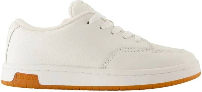 Kenzo Witte Leren Lage Sneakers