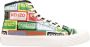 Kenzo Hoge sneakers met all-over logo print Groen Heren - Thumbnail 1