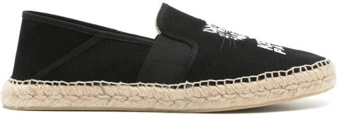 Kenzo Zwarte elastische zijpanelen schoenen Black Heren