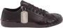 Kenzo Zwarte leren sneakers met logo - Thumbnail 1