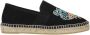 Kenzo Zwarte stoffen espadrilles met logo - Thumbnail 1