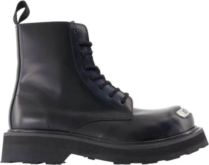 Kenzo Zwarte Veterschoenen van Leer