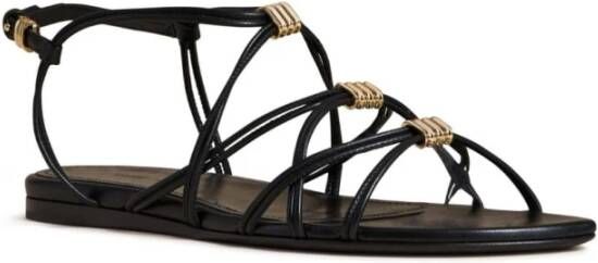 Khaite Flat Sandals Black Dames