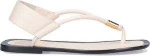 Khaite Flat Sandals Wit Dames