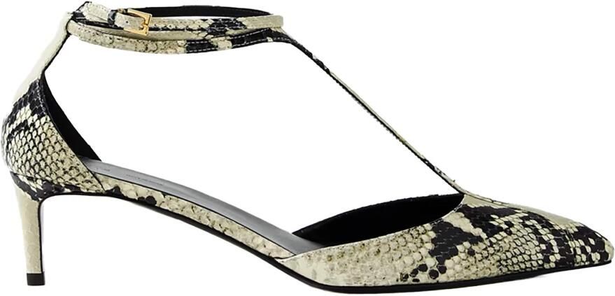 Khaite Beige Python-Geëtste Leren Pumps