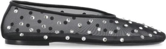 Khaite Zwarte Ballet Flats met Strass Details Black Dames
