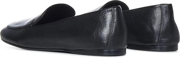 Khaite Ronde Neus Leren Loafers met Platte Zool Black Dames - Foto 2