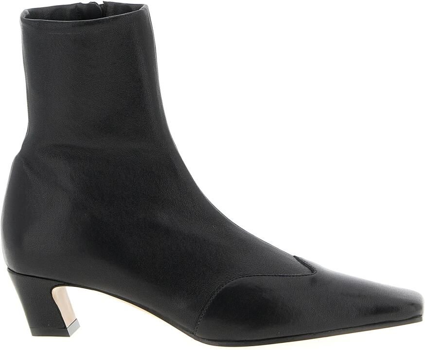 Khaite Zwarte Wingtip Laarzen met Vierkante Neus