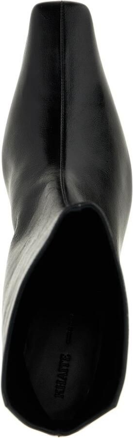 Khaite Geometrische Hak Leren Enkellaarzen Black Dames - Foto 3