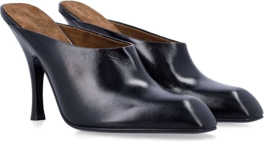 Khaite Zwarte Gesloten Teen Muilezel Schoenen