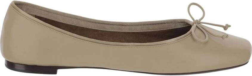 Khaite Leren balletschoenen met strikdetail
