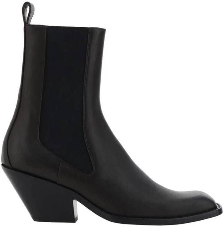 Khaite Texaans Patroon Leren Enkellaarzen Brown Dames