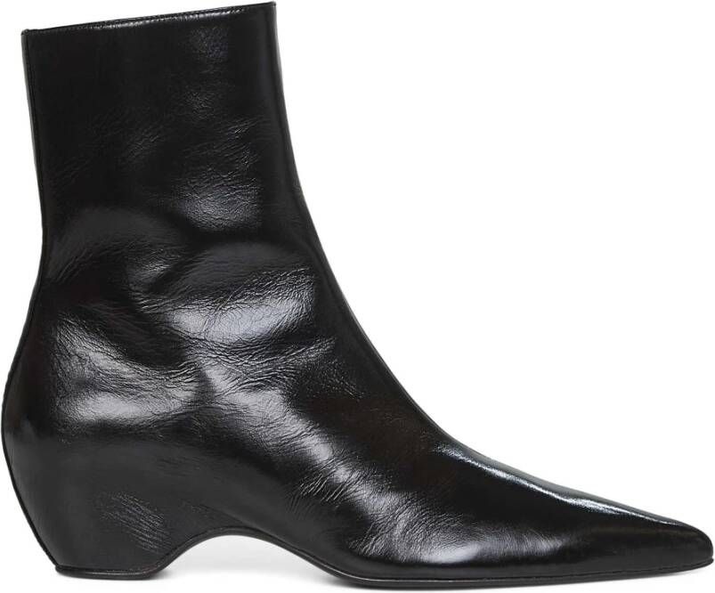 Khaite Zwarte Leren Sleehaklaarzen