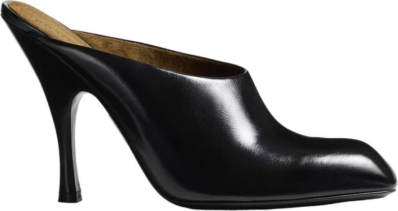Khaite Zwarte leren stiletto sandalen