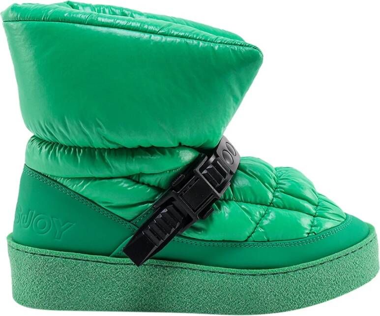 Khrisjoy Groene Enkellaarzen met Lurex Inzetstukken Groen Dames