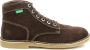 Kickers Comfortabele Veterschoenen van Leer Brown Heren - Thumbnail 1