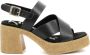 Kickers Charlotte Leren Sandalen Black Dames - Thumbnail 6