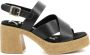 Kickers Charlotte Leren Sandalen Black Dames - Thumbnail 1