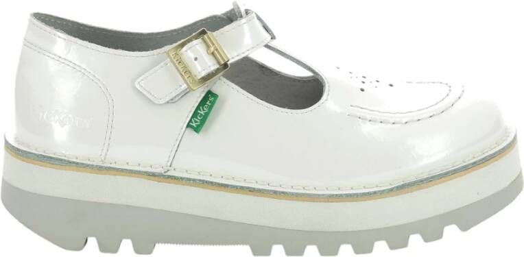 Kickers Kickoustrap Ballerinas White Dames