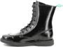 Kickers Comfort Leren Laarzen Meetickzip Veters Rits Black Dames - Thumbnail 6