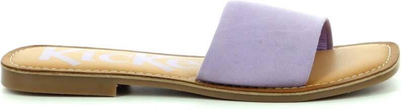 Kickers Comfort Leren Muiltjes Kick Gipsi Purple Dames