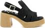 Kickers Comfort Leren Sandalen Black Dames - Thumbnail 6