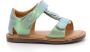 Kickers Comfort Leren Sandalen Green Dames - Thumbnail 1