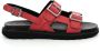 Kickers Comfort Leren Sandalen Neosummer Gesp Red Dames - Thumbnail 1