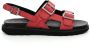 Kickers Comfort Leren Sandalen Neosummer Gesp Red Dames - Thumbnail 2