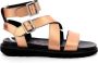 Kickers Comfort Leren Sandalen Neosunny Beige Dames - Thumbnail 2