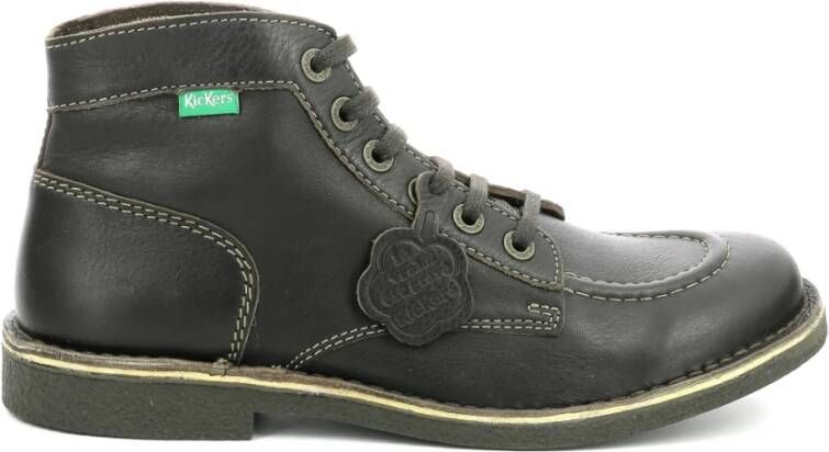 Kickers Comfort Leren Veterschoenen Green Heren