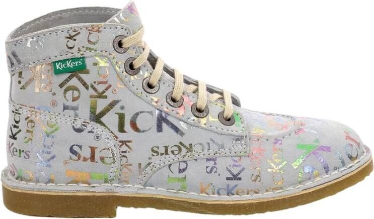 Kickers Comfort Leren Veterschoenen Kicklegend Multicolor Dames