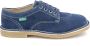 Kickers Comfortabele Leren Derby Schoenen Blue Dames - Thumbnail 1