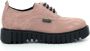 Kickers Comfortabele Leren Derby Schoenen Pink Dames - Thumbnail 1