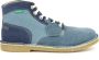 Kickers Comfortabele Vetersluiting Leren Enkellaarzen Blue Heren - Thumbnail 2