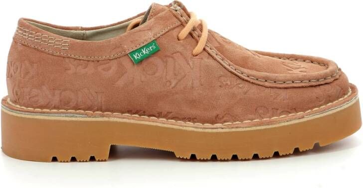 Kickers Comfort Leren Derby Schoenen Brown Dames