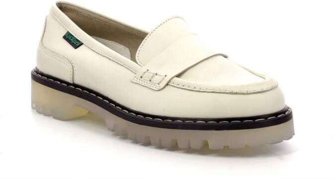 Kickers Deck Loafers White Dames