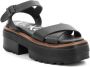 Kickers Flat Sandals Black Dames - Thumbnail 1