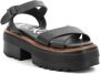 Kickers Flat Sandals Zwart Dames - Thumbnail 1