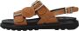 Kickers Comfort Leren Sandalen Neosummer Brown Dames - Thumbnail 4