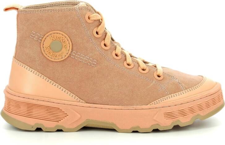 Kickers Veterschoenen Hoge Sneakers Beige Dames