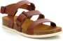 Kickers Comfort Leren Sandalen Kick Alana Brown Dames - Thumbnail 7