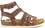 Kickers Comfort Leren Sandalen Kick Alexa Brown Dames - Thumbnail 1