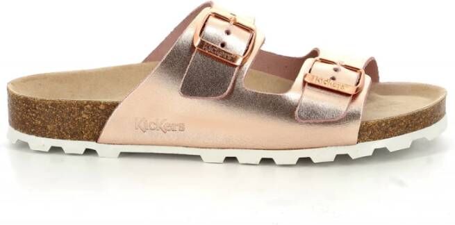 Kickers Comfort Leren Sandalen Kick Elk Pink Dames